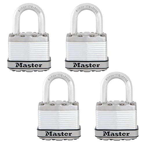 Master Lock M1 x kadccsen Magnum laminiert Vorhängeschloss 1–3/4 breit Stahl 5/16 Durchmesser, 1 Bügel Clearance 4er-Pack 1-Inch Shackle von Master Lock