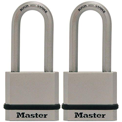 Master Lock M530XTLH Magnum Vorhängeschlösser aus massivem Stahl, Silber, 2 Pack von Master Lock
