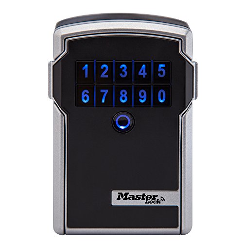 Master Lock Lock Box, Elektronischer Schlüsseltresor zur Wandmontage, Bluetooth iOS/Android App und Tastencodes, 8,9 cm breit, ‎5441EC von Master Lock