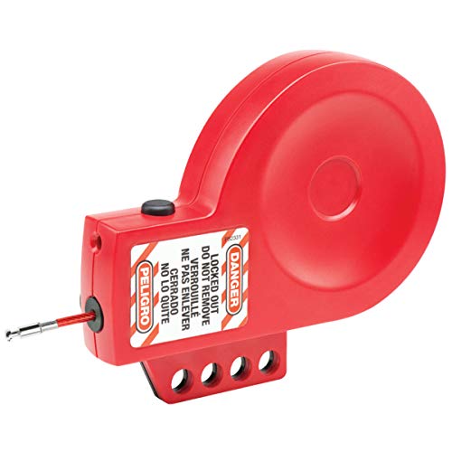 Master Lock Signaleinrichtung mit einziehbarem Kabel [Stahlseil mit roter Kunststoffbeschichtung] – Sicherheit, Verdampfer – S856 von Master Lock