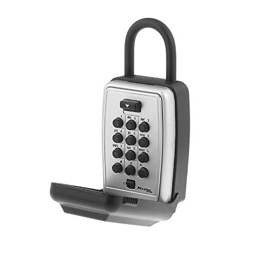 Master Lock Tragbare Schlüsselschlossbox mit Druckknopf, rücksetzbares Zahlenschloss, Outdoor-Schlüsselschloss, 5422D, Black von Master Lock