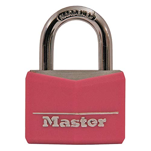 Master Lock 146D Vorhängeschloss mit Schlüssel, Aluminium, 4,8 cm, Rosa von Master Lock