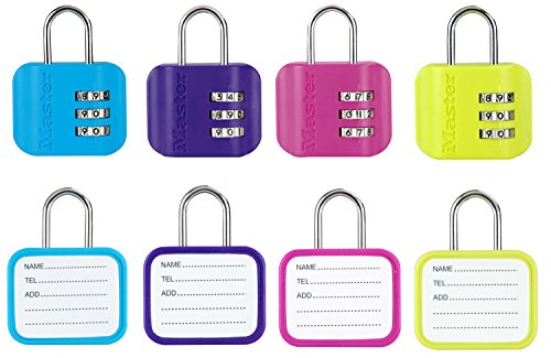 Master Lock Zahlenschloss mit Adressenschild - Farblich Sortiert, 4670EURDCOL von Master Lock