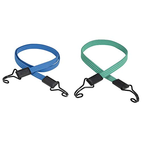 Master Lock flaches Gummispannseil Bungee 120cm, LKM3227 & 3225EURDAT - Flaches Gummi Spannseil - 80cm von Master Lock