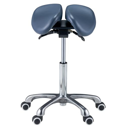 Master Massage Berkeley Sattelstuhl Split-Seat mit Kippoptionen Höhenverstellbar, 40cm x 38cm x 53cm- 71cm (L x B x H) von Master Massage Equipment