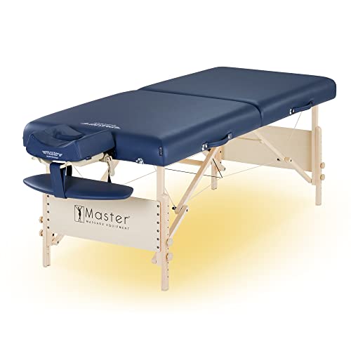 Master Massage Coronado Mobil Massageliege Kosmetikliege Therapiebett Klappbar mit Ambiente Beleuchtung Holz 71cm von Master Massage