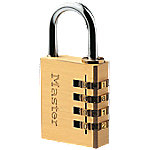 Master Lock Vorhängeschloss 604EURD 4 x 1,8 x 8,1 cm Zahlenkombination Aluminium Gold von Master lock