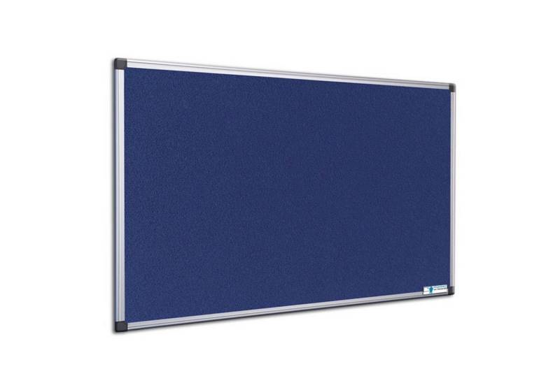 Master of Boards Pinnwand Filz-Pinnwand mit Aluminium-Rahmen Blau, Tafel erhältlich in 5 Größen von Master of Boards