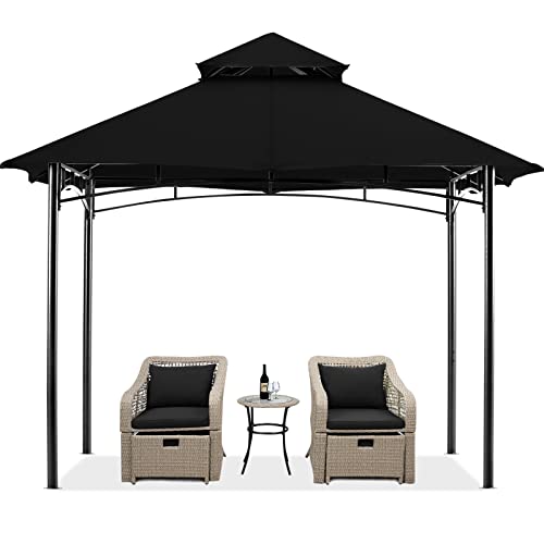 MASTERCANOPY 2,7 x 2,7 m Doppeldach Gartenpavillon für Garten, Hof, Schwarz von MasterCanopy