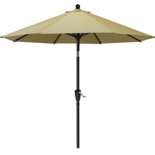 MasterCanopy 270 cm Sonnenschirm Patioschirm Gartenschirm Terrassenschirm Tischschirm Martkschirm 8 Rippen, Khaki von MasterCanopy