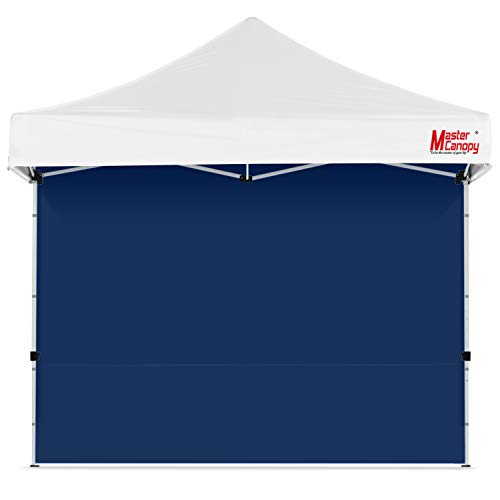 MasterCanopy 3 x 3 m Seitenteil/Seitenwand ohne Fenster für Pavillon Faltpavillon, Windfest Wasserdicht, Marineblau von MasterCanopy