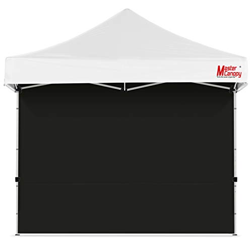 MasterCanopy 3 x 3 m Seitenteil/Seitenwand ohne Fenster für Pavillon Faltpavillon, Windfest Wasserdicht, Schwarz von MasterCanopy