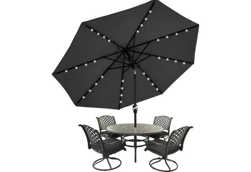 MasterCanopy Sonnenschirm 270 cm Solar-LED Sonnenschirm 32 LED 8 Rippen Dunkelgrau MasterCanopy Sonnenschirm 270 cm Solar-LED Sonnenschirm 32 LED 8 Rippen Dunkelgrau von MasterCanopy