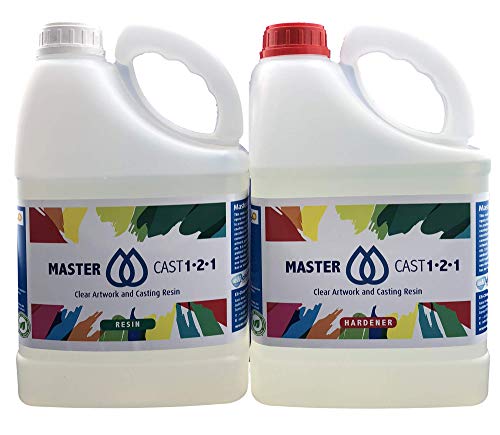 MASTERCAST 1-2-1 Epoxidharz mit Härter Set zum Gießen 10 k g für Fluid-Painting | glasklar und UV stabilisiert | Clear Epoxy Casting Pouring Resin von EliChem