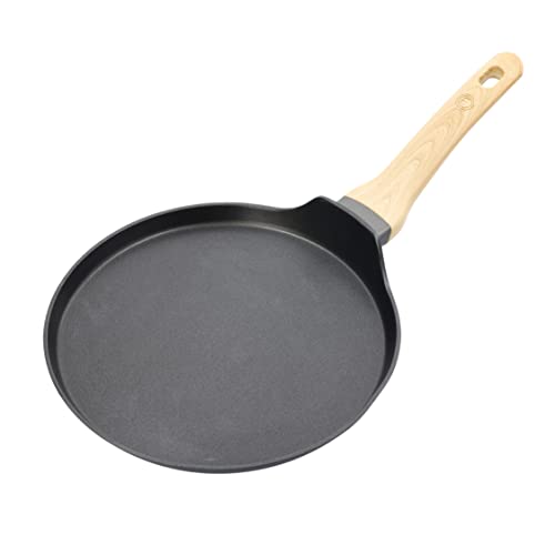 MasterChef Crepe Pfanne Induktion, Pfannkuchenpfanne für Pancake, Roti, Omelette, Tortilla, Induktion, Gas, Ceranfeld, Antihaftbeschichtung Aliminium, 25cm, Extra Breit von MasterChef