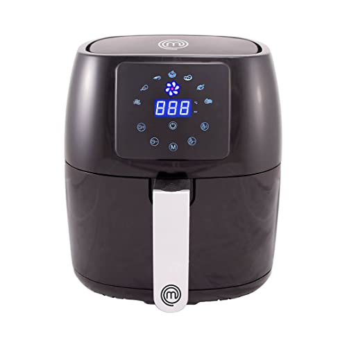 MasterChef Heißluftfritteuse 4,5L Airfryer 1400W, Fritteuse Heissluft ohne Fett für 2-4 Personen, Heissluftfriteuse mit Digitales Touchscreen und 7 Programmen, Vorheizen & Warmhalten, 80-200°C von MasterChef