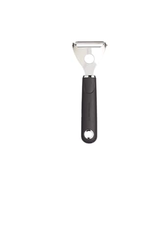 MasterClass Y-förmiger Kartoffelschäler mit Softgrip-Griff, Edelstahl, 16 cm, schwarz von Master Class