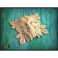 Green Man Wandtafel, Man Aus Holz, Wood Man, Eiche Plaque, Geschnitzt von MasterOak