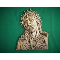 Jesus Im Kranz, Wandbehang Religion Panno, Hausaltar Katholisch von MasterOak