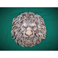 Schöner Löwenkopf Aus Holz, Bemalt, 1 Stk, Applikation Möbel Dekor Diy Möbelzierleisten Schmuck Ziergiebel von MasterOak