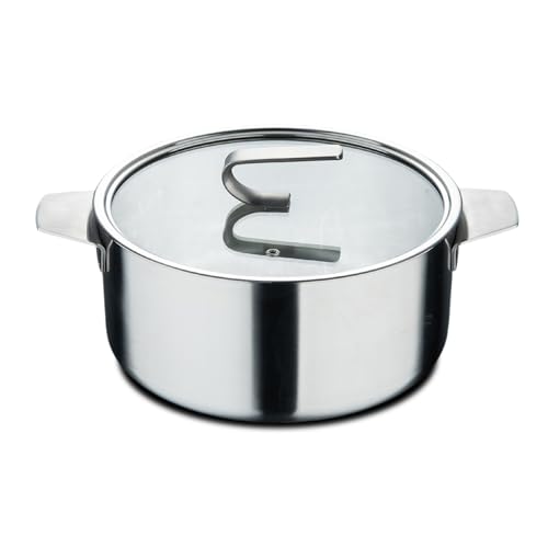 MasterPRO SIGMA - Kochtopf mit Deckel 4.9L 24x11 cm Edelstahl - 3 Schichten für optimale Wärmeleitfähigkeit - Matte Oberfläche mit Skala - Vielseitig für Alle Kochumgebungen MasterPRO SIGMA - Kochtopf mit Deckel 4.9L 24x11 cm Edelstahl - 3 Schichten für optimale Wärmeleitfähigkeit - Matte Oberfläche mit Skala - Vielseitig für Alle Kochumgebungen von MasterPRO