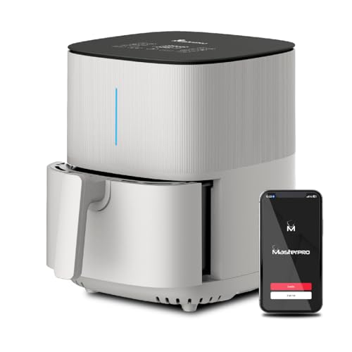 MasterPRO BY CARLO CRACCO - Luftfritteuse 1500W 5L - 12 Programme - LED Touch Control - App Steuerung - Antihaftbeschichtung - Farbe Weiß MasterPRO BY CARLO CRACCO - Luftfritteuse 1500W 5L - 12 Programme - LED Touch Control - App Steuerung - Antihaftbeschichtung - Farbe Weiß von MasterPRO