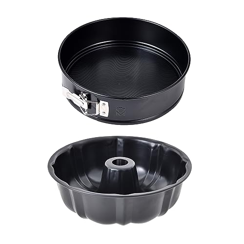 MasterPRO FOODIES COLLECTION - 2-teiliges Backofen-Set aus Kohlenstoffstahl - Abnehmbare Formen mit Stahlverschluss und gewelltem Boden - Antihaftbeschichtung - vielseitig einsetzbar von MasterPRO