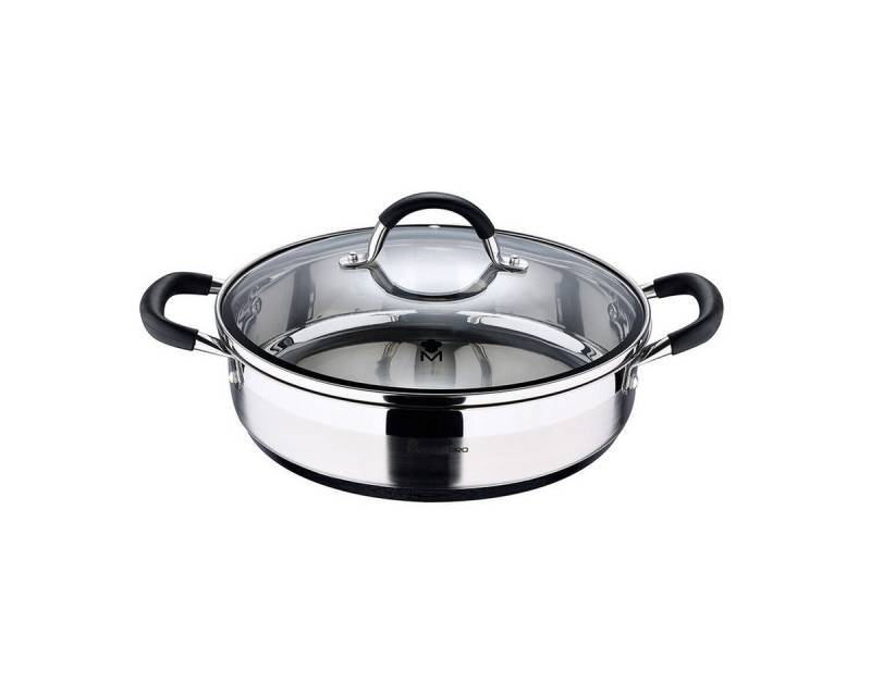 MasterPRO Kochtopf Masterpro Topf mit Deckel Edelstahl AISI 304 3,8 L 28 x 7 cm von MasterPRO