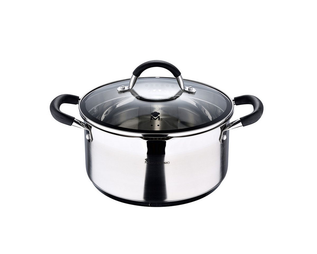 MasterPRO Kochtopf Masterpro Topf mit Deckel foodies bgmp-1502-bk Edelstahl 5 L 24 x 12 c MasterPRO Kochtopf Masterpro Topf mit Deckel foodies bgmp-1502-bk Edelstahl 5 L 24 x 12 c von MasterPRO