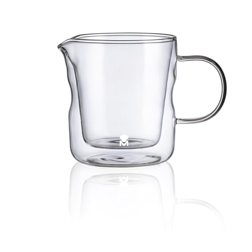 MasterPRO Foodies Mixology - 440 ml Milchglas - bestehend aus resistenter Doppelwandborosilikatglas - ideal für den täglichen Gebrauch - Apto -Mikrowelle von MasterPRO