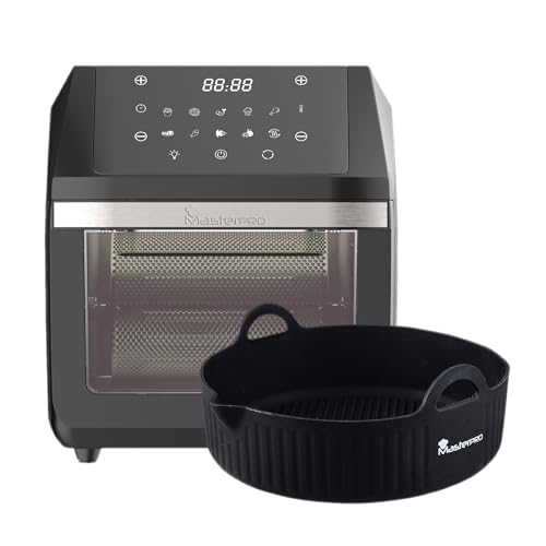 MasterPRO Roket 1100 - Luftfritteuse ohne Öl und Ofen - 11l Kapazität - 1800 W Strom - Touch LED -Bildschirm - Einstellbare Temperatur + Silikon -Rundofen -Tablett von MasterPRO