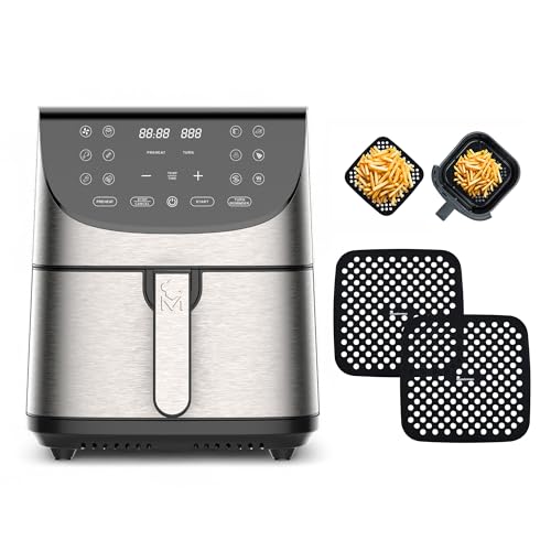 MasterPRO Rocket 700 | Heißluftfritteuse | 7 L Fassungsvermögen und 1700 W Leistung | LED-Touchscreen und Antihaftbeschichteter Korb | Fritteuse | Einstellbare Temperatur 80-200ºC | Silikon Liners MasterPRO Rocket 700 | Heißluftfritteuse | 7 L Fassungsvermögen und 1700 W Leistung | LED-Touchscreen und Antihaftbeschichteter Korb | Fritteuse | Einstellbare Temperatur 80-200ºC | Silikon Liners von MasterPRO