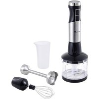 MasterPRO Stabmixer 1000W mit Messbecher, mit Mixbecher Schwarz/Edelstahl, Transparent von MasterPRO