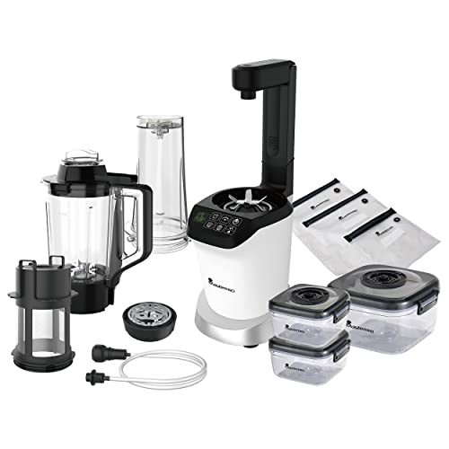 MasterPRO Trio Nutrimix | 3 in 1 Mixer Set | 1000 W Vakuumverpackungsset mit 1,5L Fassungsvermögen | 7 Automatikprogramme | Inklusive Zubehör von MasterPRO