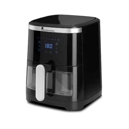 MasterPRO ROCKET 420 - Heißluftfritteuse 1300W 4.2L - 8 Programme - LED Touch Control - Antihaftbeschichtung - Online-Rezeptheft MasterPRO ROCKET 420 - Heißluftfritteuse 1300W 4.2L - 8 Programme - LED Touch Control - Antihaftbeschichtung - Online-Rezeptheft von MasterPRO