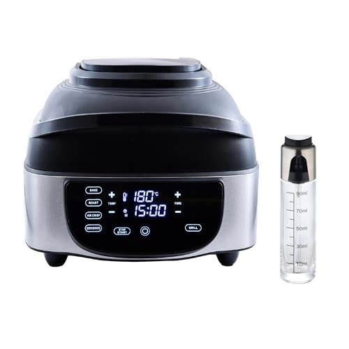 Digital MasterPRO Sauche Grill - Kücheneisen - Kochroboter und elektrisches Spray von 1800W - 5 Funktionen + 4x16,5 cm Ölspray von MasterPRO