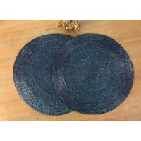 Handgemachte Perlen Platzsets Marineblau Tischset von MasterPieceCraftsInt