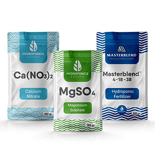 Masterblend 4-18-38 Komplettes Kombi Hydroponik Dünger Set | Hydroponic Nährstoffe System | Versand aus der EU | 0,75-4,0 Kg (0.75) von Masterblend