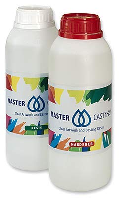 MASTERCAST 1-2-1 Epoxidharz mit Härter Set zum Gießen 2 kg für Fluid-Painting | glasklar und UV stabilisiert | Clear Epoxy Casting Pouring Resin | 2K Gießharz farblos für DIY Kunst Leinwand Holz Glas von EliChem