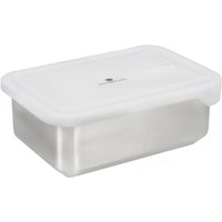 Masterclass - All-in-One Lunch Box aus Edelstahl mit Deckel, geeignet für Mikrowelle, Backofen und Gefrierschrank, 2 l von Masterclass