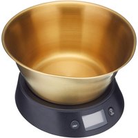 KitchenCraft Masterclass Digitale Küchenwaage dede Küche mit Behälter de Edelstahl kupferfarben, 5 kg - Schwarz/Bronze von Masterclass