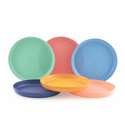 MASTERCOOK Kinder-Teller-Set – 6-teiliges Kunststoffteller wiederverwendbar – BPA-freier, lebensmittelechter Kunststoff – spülmaschinen- und mikrowellengeeignet – mehrfarbiges Kleinkind-Teller-Set MASTERCOOK Kinder-Teller-Set – 6-teiliges Kunststoffteller wiederverwendbar – BPA-freier, lebensmittelechter Kunststoff – spülmaschinen- und mikrowellengeeignet – mehrfarbiges Kleinkind-Teller-Set von Mastercook