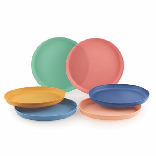 Mastercook Kinder-Teller-Set – 6-teiliges Kunststoffteller wiederverwendbar – BPA-freier, lebensmittelechter Kunststoff – spülmaschinen- und mikrowellengeeignet – mehrfarbiges Kleinkind-Teller-Set Mastercook Kinder-Teller-Set – 6-teiliges Kunststoffteller wiederverwendbar – BPA-freier, lebensmittelechter Kunststoff – spülmaschinen- und mikrowellengeeignet – mehrfarbiges Kleinkind-Teller-Set von Mastercook