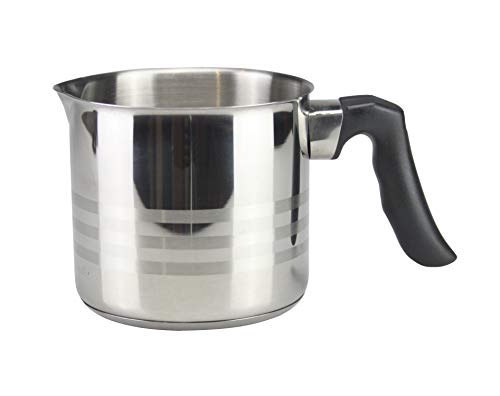 Mastercook Milchtopf aus Edelstahl, Induktion, 1,2 l, 12 cm / 1,8 l - 14 cm, Edelstahl, Edelstahl, 1.2 Litre - 12cm von Mastercook