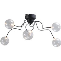 Breit gespannte LED Sparlampe Glasschirm Schwarz von Masterlight