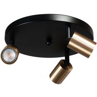 Deckenlampe rund Ø35cm 3-flammig Metall Schwarz Gold Deckenlampe rund Ø35cm 3-flammig Metall Schwarz Gold von Masterlight