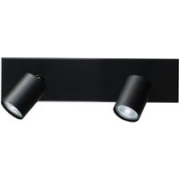 Deckenleuchte 40 cm Metall 2-flammig Schwarz GU10 von Masterlight