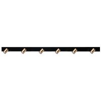 Deckenleuchte Metall 180 cm lang 6-flammig Schwarz Gold von Masterlight