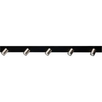 Deckenspot Schwarz Nickel 130 cm lang 5-flammig GU10 von Masterlight