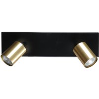 Deckenstrahler Metall 40 cm 2-flammig Schwarz Gold Deckenstrahler Metall 40 cm 2-flammig Schwarz Gold von Masterlight